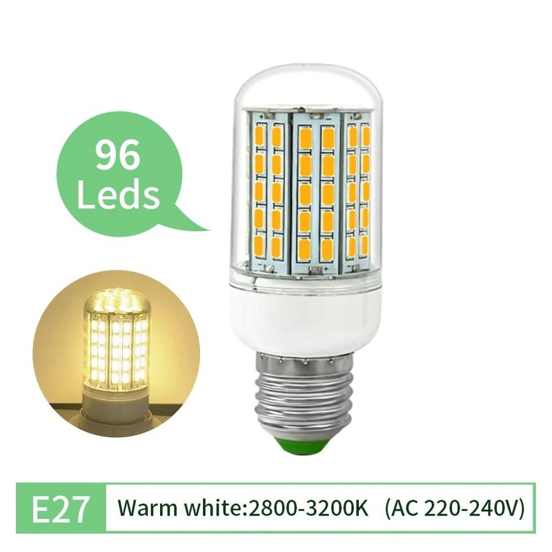 LED Corn Bulb E27 E14 High Brightness Energy Saving Light For Ceiling Chandeliers And Home Lighting 11