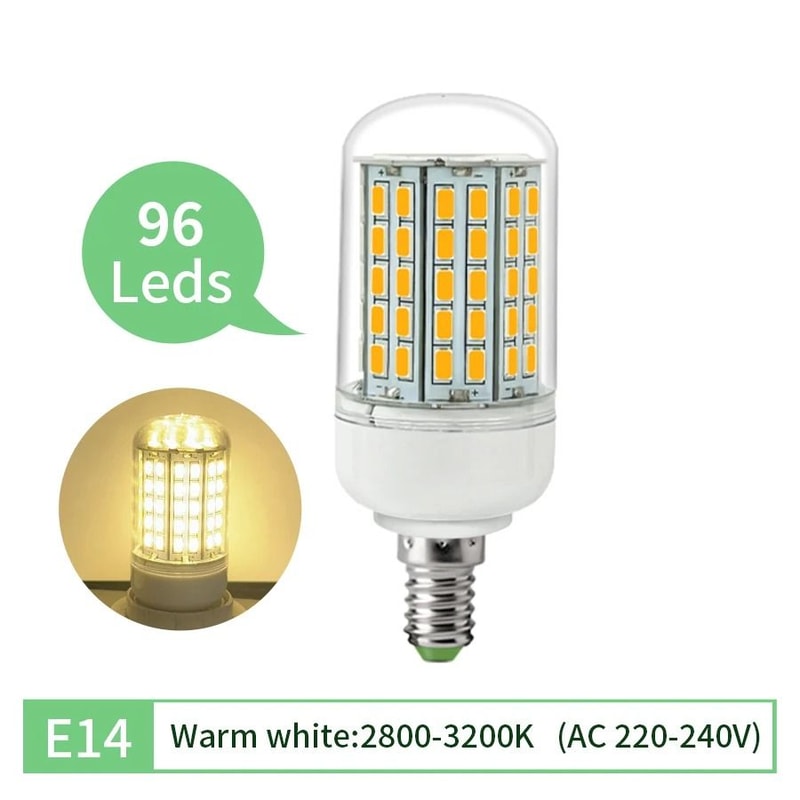LED Corn Bulb E27 E14 High Brightness Energy Saving Light For Ceiling Chandeliers And Home Lighting 13