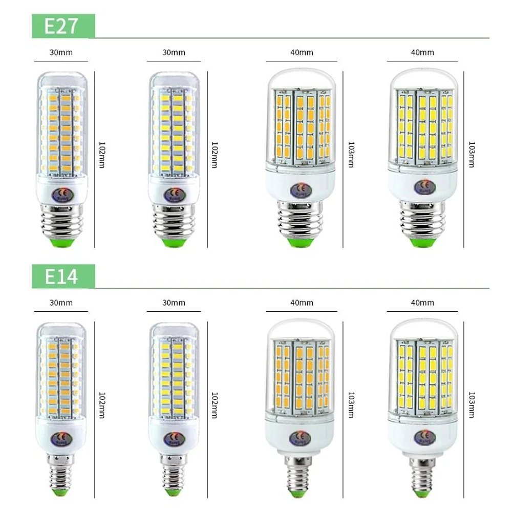 LED Corn Bulb E27 E14 High Brightness Energy Saving Light For Ceiling Chandeliers And Home Lighting 1