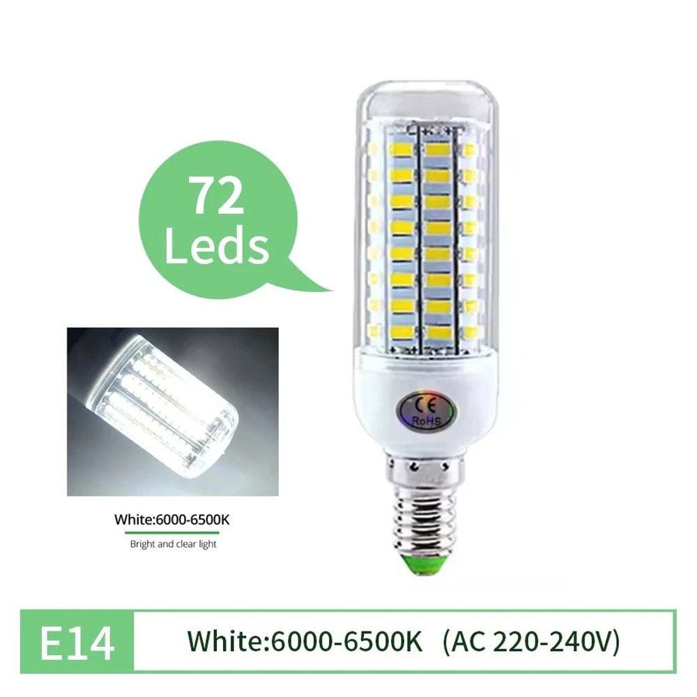 LED Corn Bulb E27 E14 High Brightness Energy Saving Light For Ceiling Chandeliers And Home Lighting 8