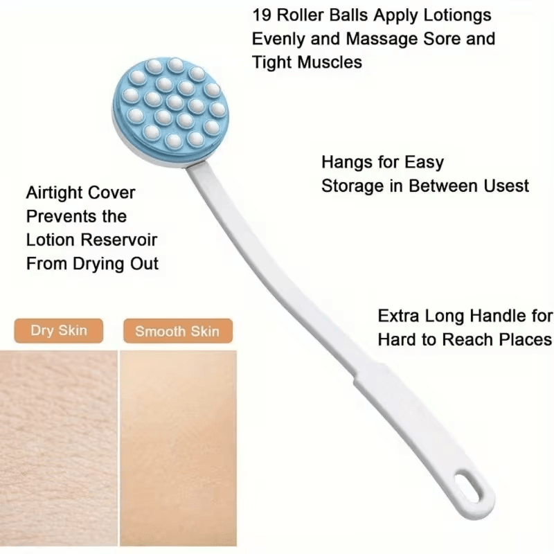 Selfcare back lotion roller on spa towel