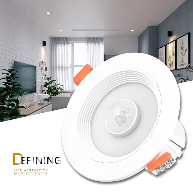 PIR Motion Sensor Recessed LED Ceiling Downlight 5W 10W 15W 20W Auto On Off Light 0