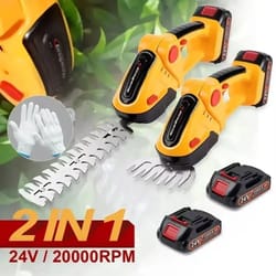 2 in 1 cordless electric hedge trimmer rechargeable handheld garden pruning tool