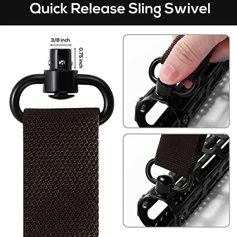 Adjustable Two Point Tactical Rifle Sling With Quick Release Swivel 5