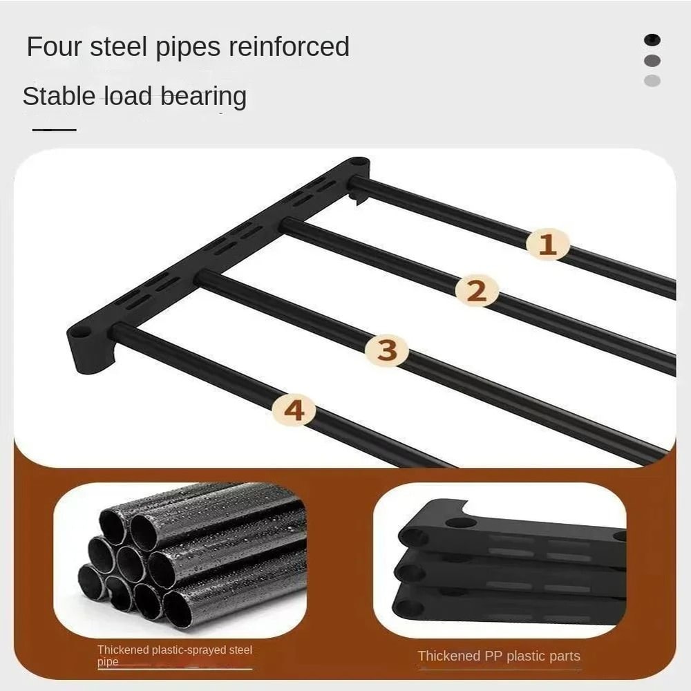 Multilayer Metal Shoe Rack Organizer For Entryway Bedroom Closet Storage 3