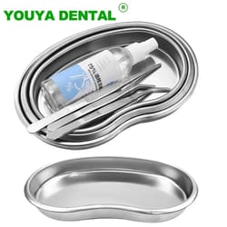 stainless steel kidney shaped medical tray for surgical dental cosmetic use