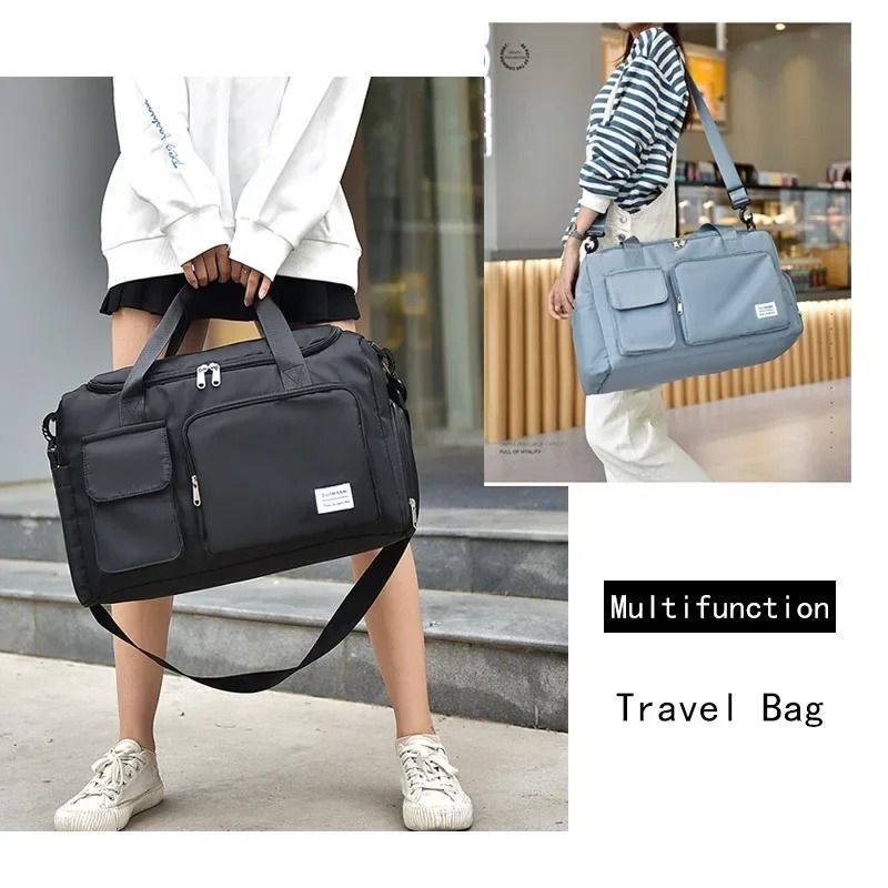 Large Capacity Weekender Travel Duffle Bag With Shoe Compartment For Women 5