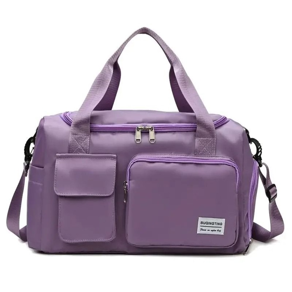 Large Capacity Weekender Travel Duffle Bag With Shoe Compartment For Women 7