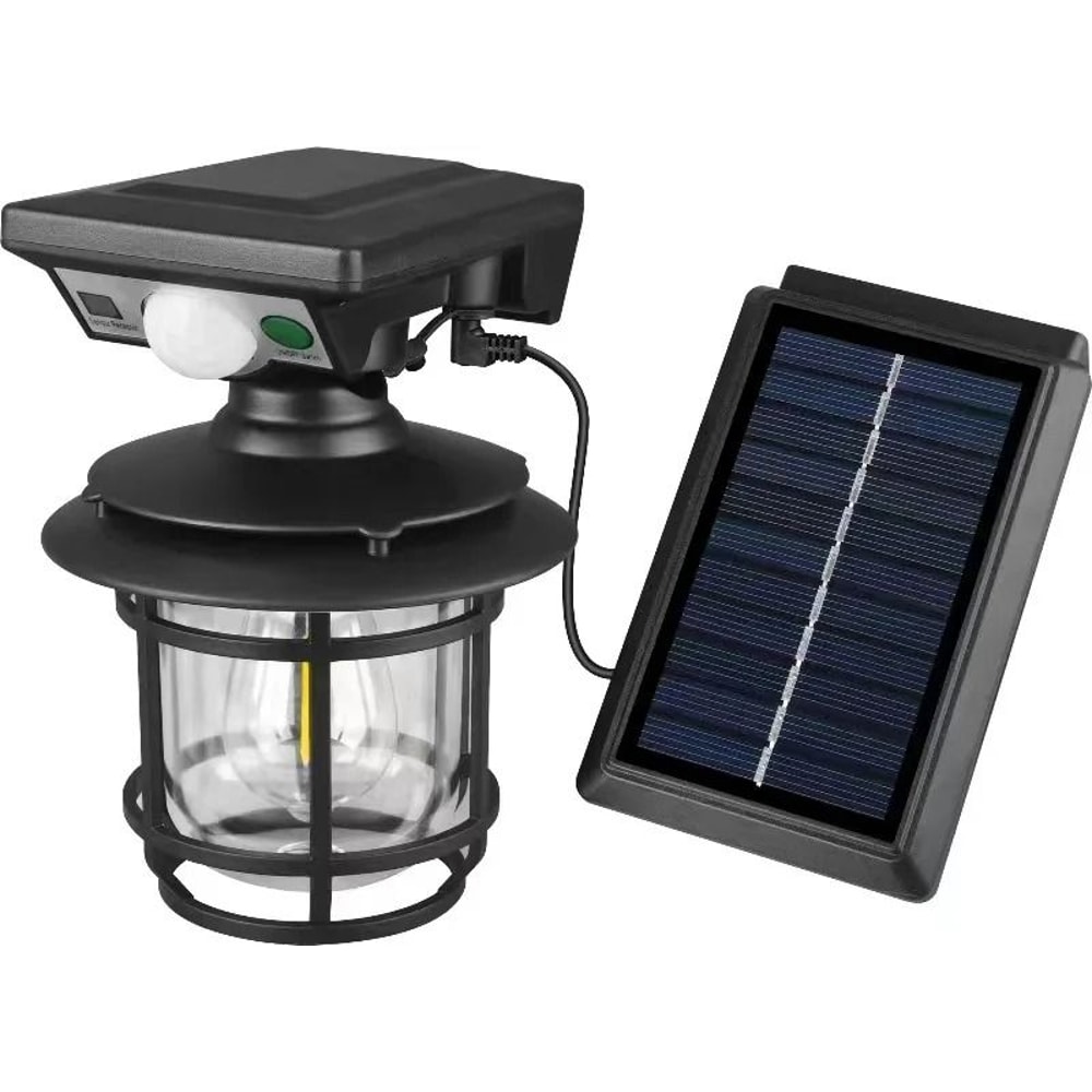 Retro Solar Motion Sensor Outdoor Wall Lamp Waterproof Garden Light 7