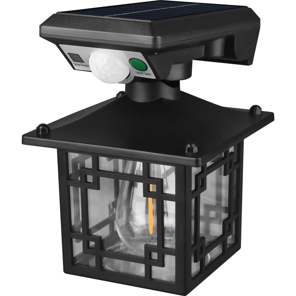 Retro Solar Motion Sensor Outdoor Wall Lamp Waterproof Garden Light 8