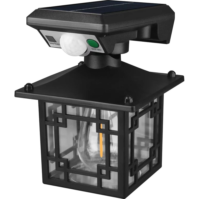 Retro Solar Motion Sensor Outdoor Wall Lamp Waterproof Garden Light 8