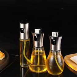 stainless steel kitchen oil sprayer glass cooking spray bottle 200 ml