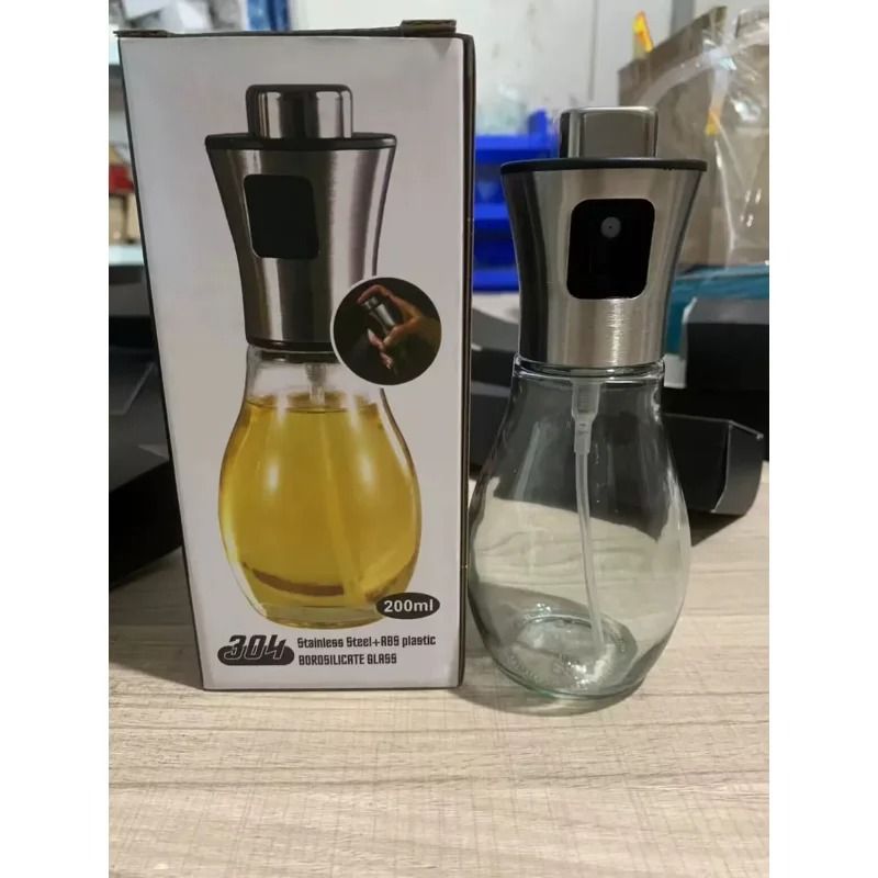 Stainless Steel Kitchen Oil Sprayer Glass Cooking Spray Bottle 200 Ml 5