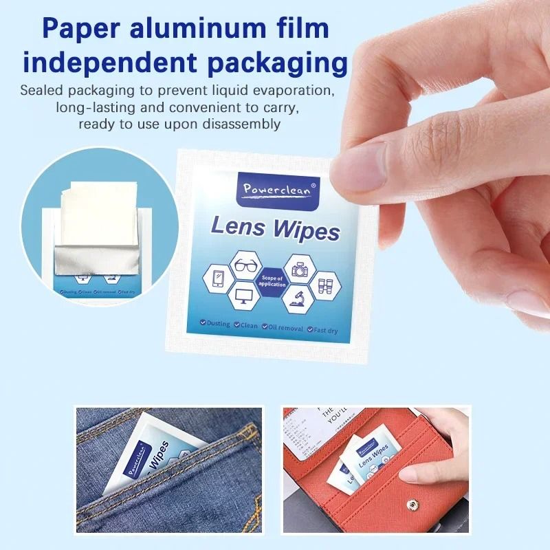 100 Pack Glasses Cleaning Lens Wipes For Screens And Lenses 2