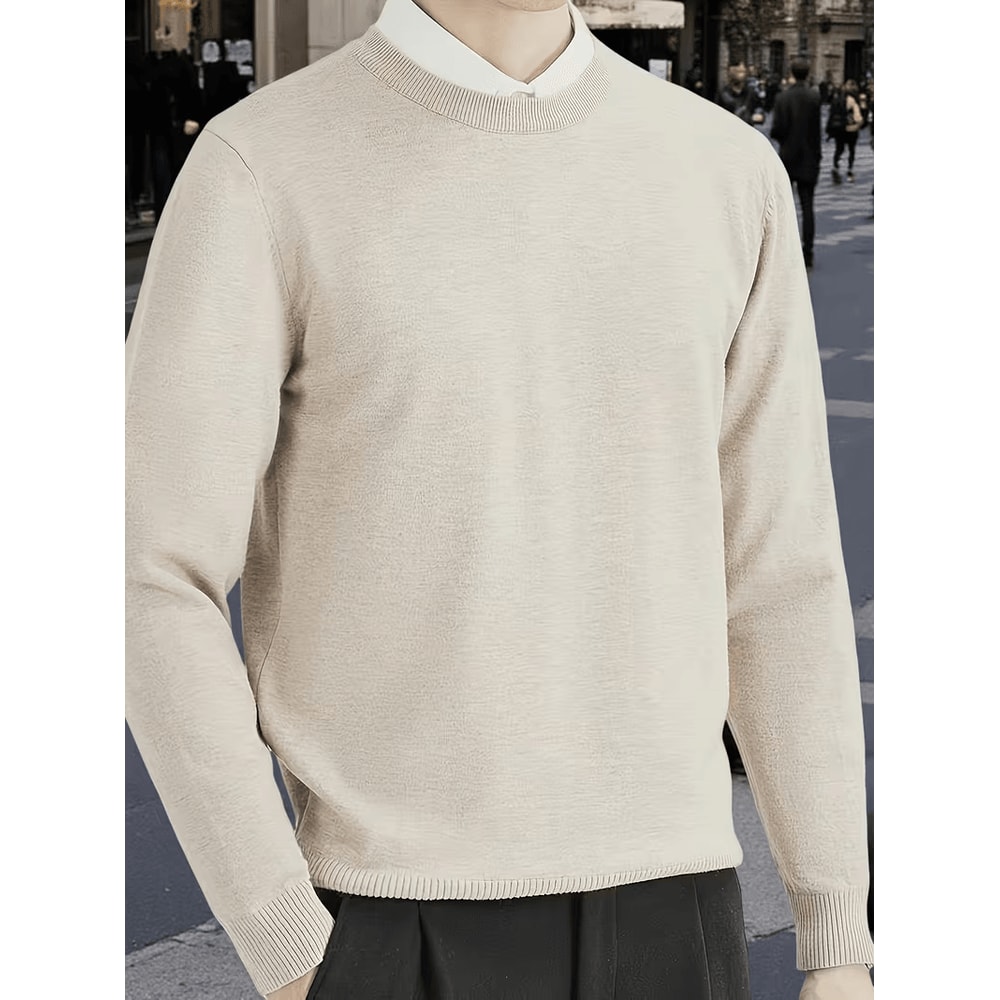 Mens Mink Cashmere Sweater for Winter