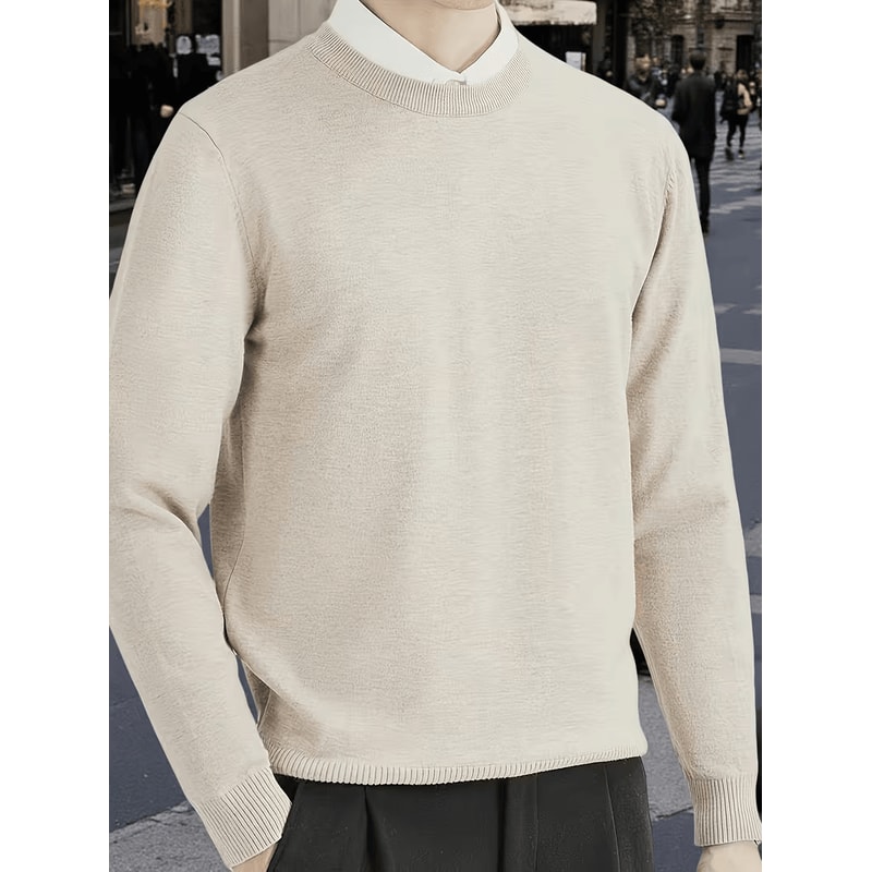 Mens Mink Cashmere Sweater for Winter