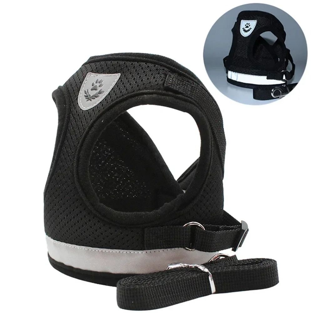 Adjustable Cat Harness And Leash Set With Reflective Escape Proof Vest 6