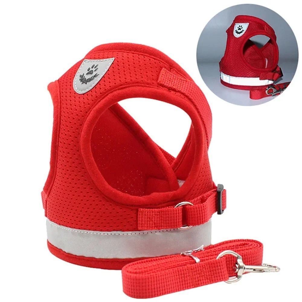Adjustable Cat Harness And Leash Set With Reflective Escape Proof Vest 7