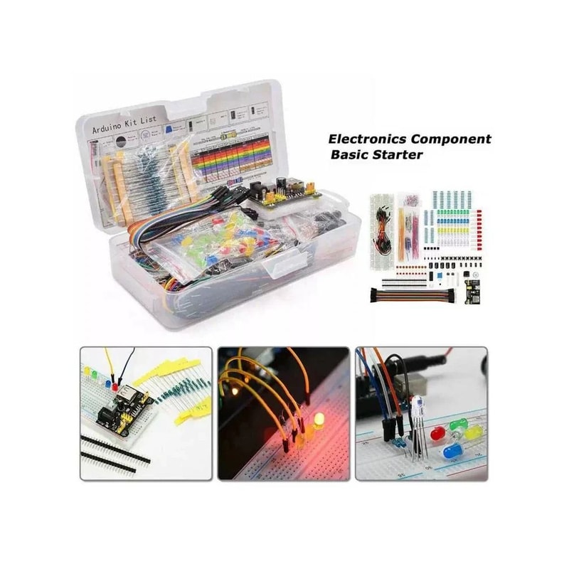 Electronic Component Starter Kit With Breadboard LEDs And Resistors For Arduino 0