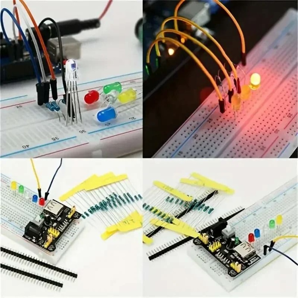 Electronic Component Starter Kit With Breadboard LEDs And Resistors For Arduino 3