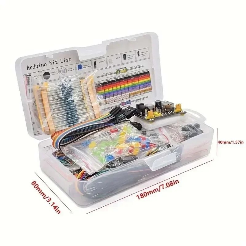 Electronic Component Starter Kit With Breadboard LEDs And Resistors For Arduino 5