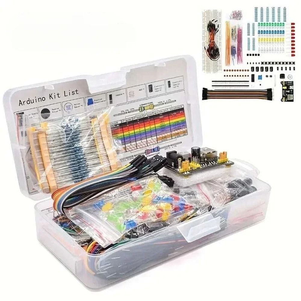 Electronic Component Starter Kit With Breadboard LEDs And Resistors For Arduino 6