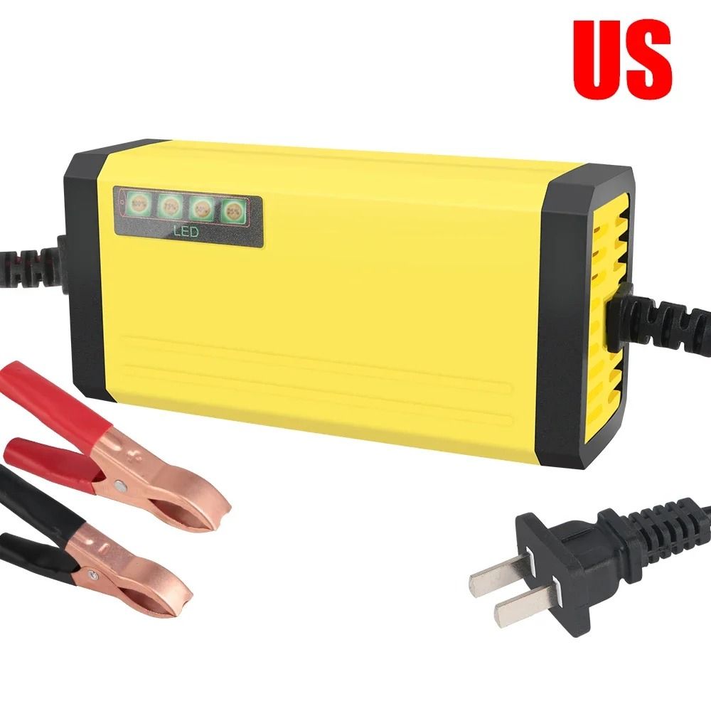 12V Smart Car Battery Charger With LCD Display For Car And Motorcycle Batteries 6