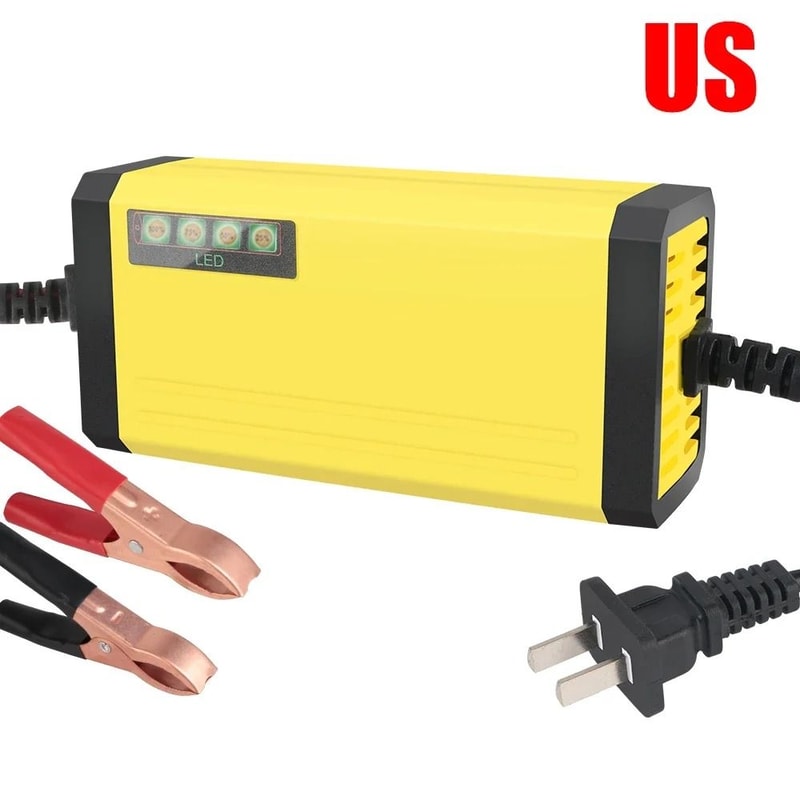 12V Smart Car Battery Charger With LCD Display For Car And Motorcycle Batteries 6