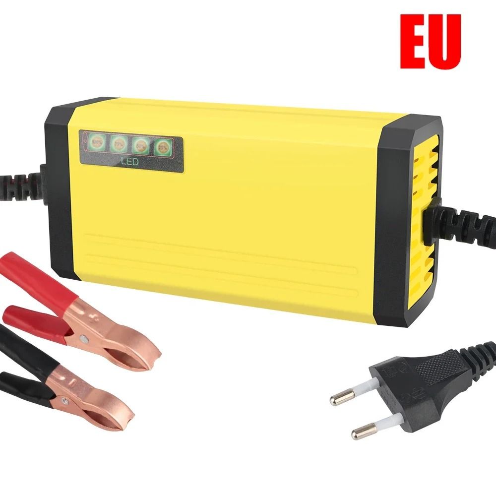 12V Smart Car Battery Charger With LCD Display For Car And Motorcycle Batteries 7