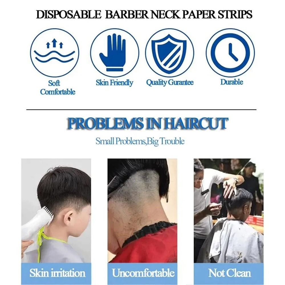 Disposable Barber Neck Paper Rolls Professional Salon Neck Strip Pack 4
