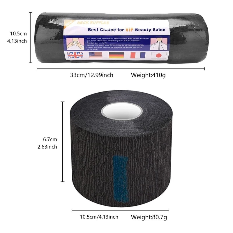 Disposable Barber Neck Paper Rolls Professional Salon Neck Strip Pack 5