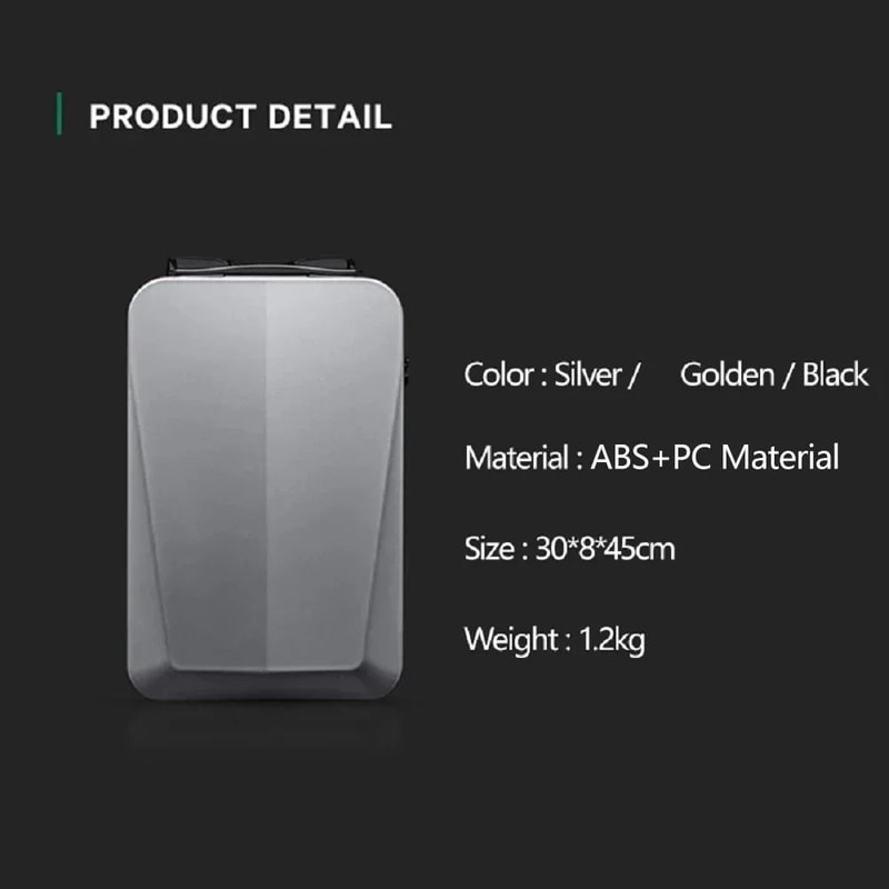 Hard Shell Waterproof Laptop Backpack Large Capacity Business Travel Backpack For Men 3