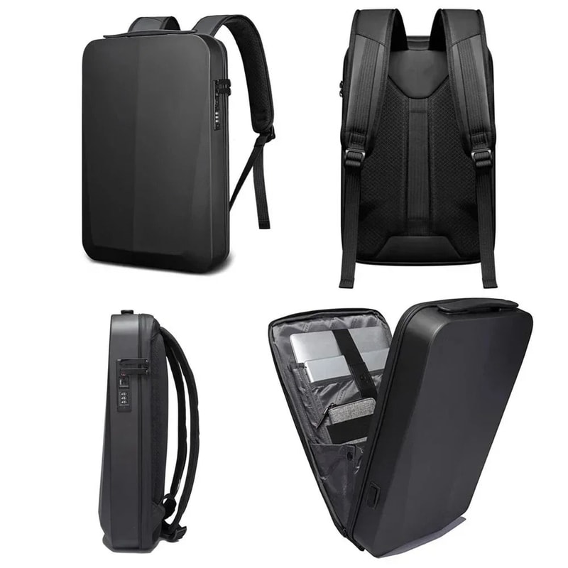 Hard Shell Waterproof Laptop Backpack Large Capacity Business Travel Backpack For Men 4