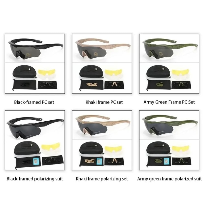 Military Tactical Goggles With Interchangeable Lenses For Airsoft Shooting And Outdoor Sports 5