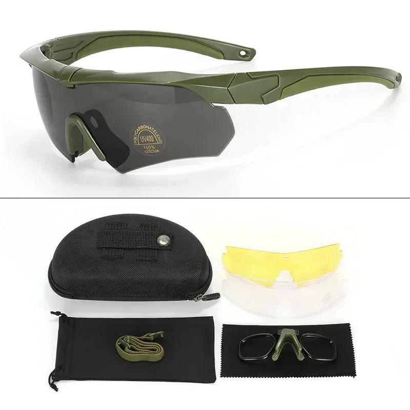 Military Tactical Goggles With Interchangeable Lenses For Airsoft Shooting And Outdoor Sports 10