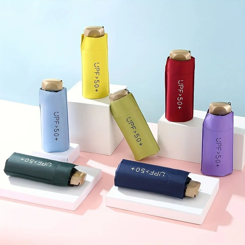 Mini Pocket Umbrella UV Protection Folding Sun And Rain Umbrella 0