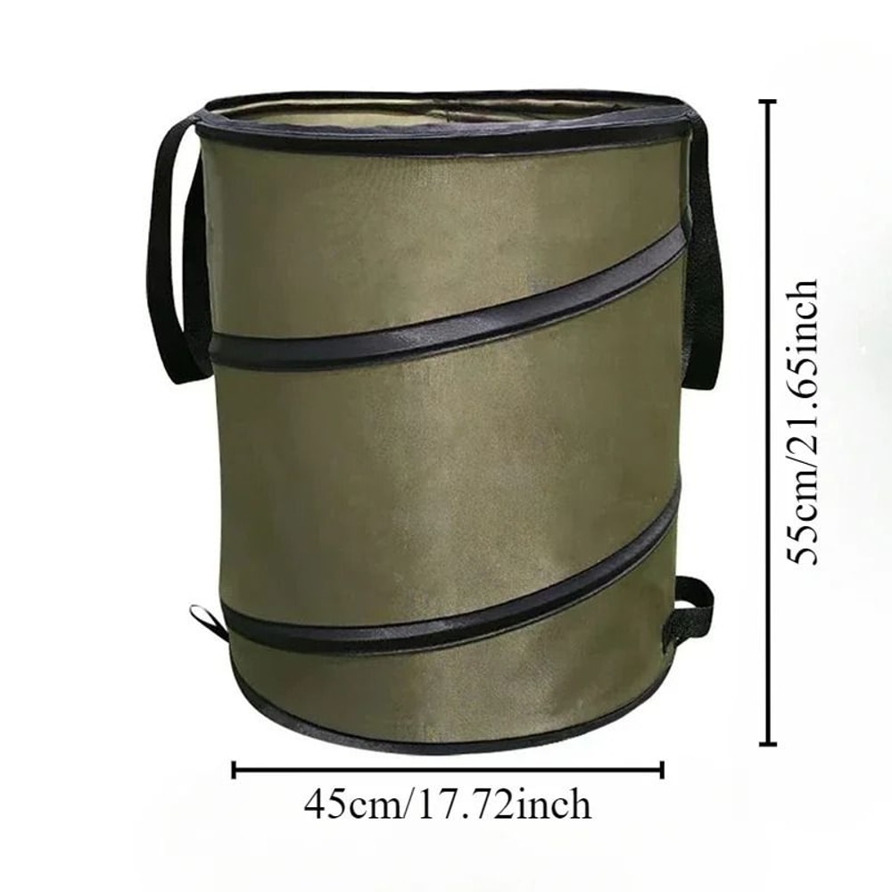 Pop Up Garden Trash Bag Collapsible Leaf And Grass Storage Bin For Outdoor Use 8