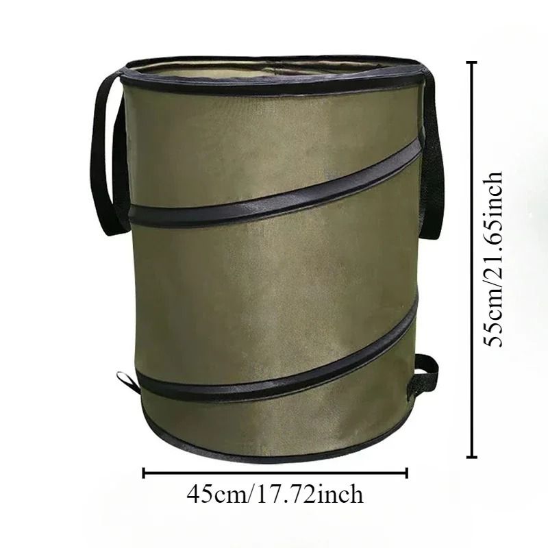 Pop Up Garden Trash Bag Collapsible Leaf And Grass Storage Bin For Outdoor Use 8