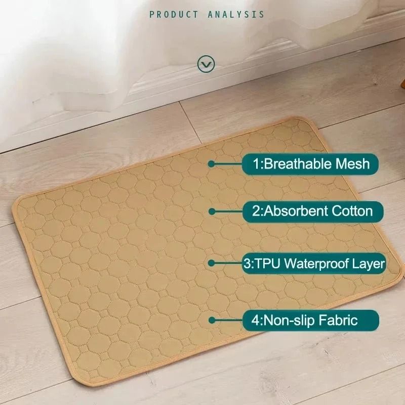 Reusable Washable Dog Pee Pad Waterproof Absorbent Training Mat For Pets 2