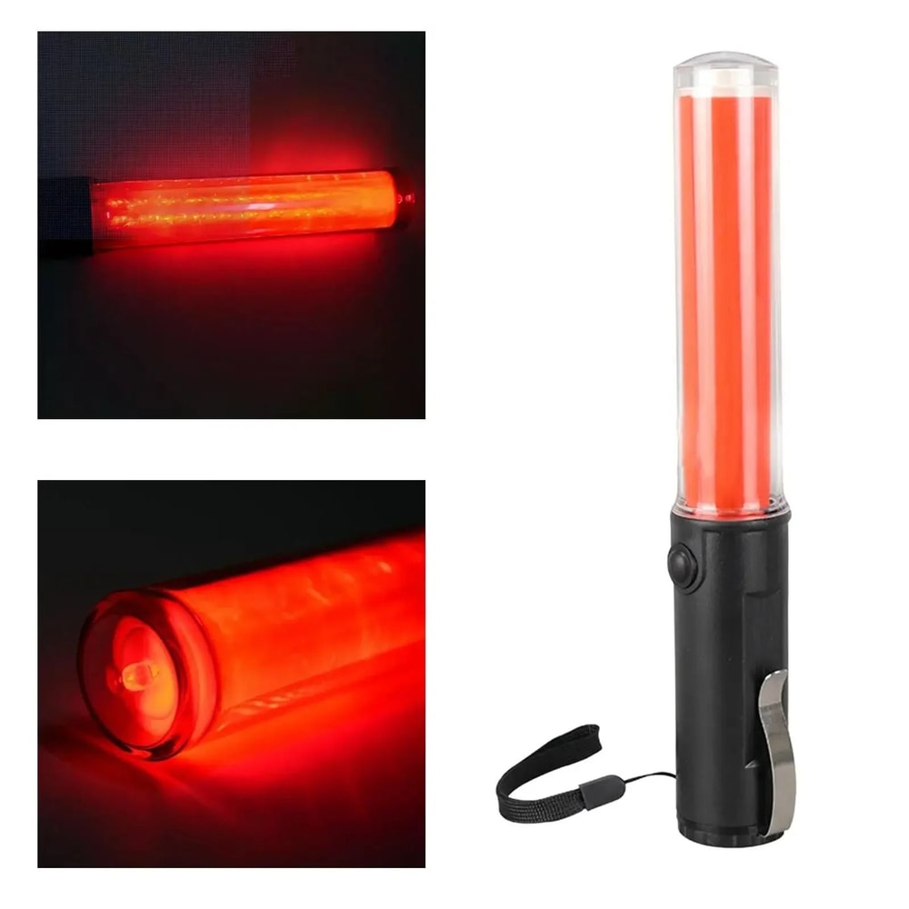 LED Traffic Signal Baton Warning Light Wand With Multiple Flashing Modes 0