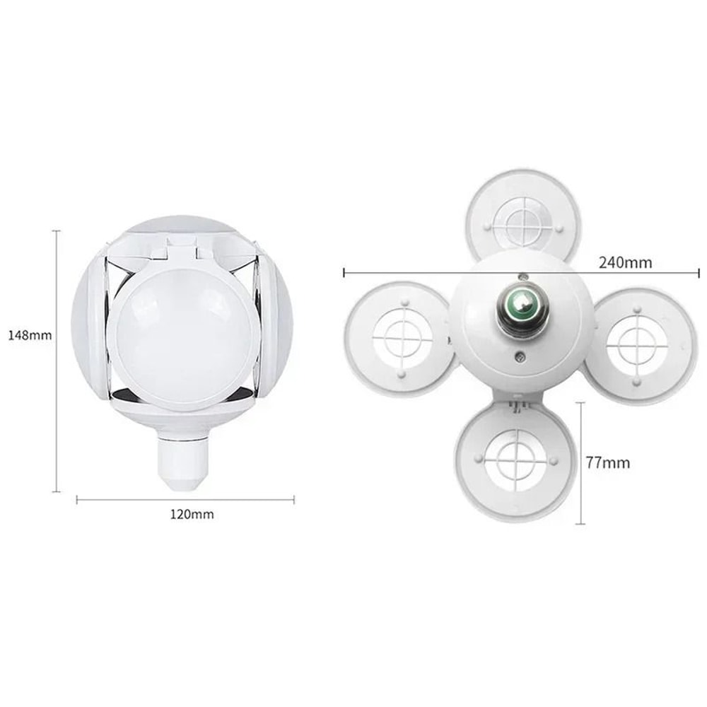 LED Folding UFO Light Bulb E27 40W 360 Degree Adjustable Ceiling Lamp 5
