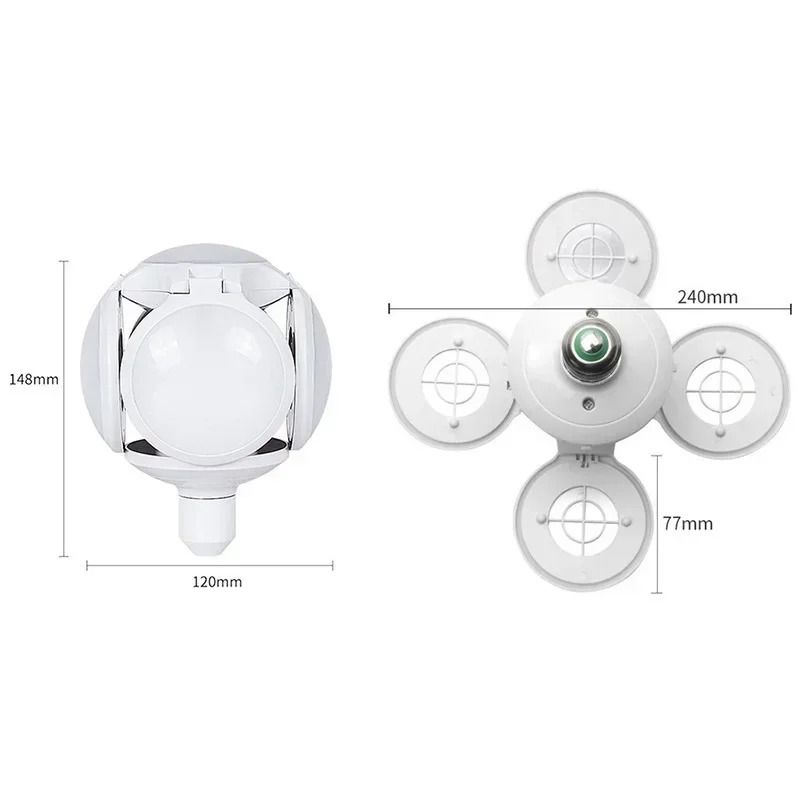 LED Folding UFO Light Bulb E27 40W 360 Degree Adjustable Ceiling Lamp 5