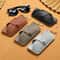 Portable PU Leather Glasses Case With Lanyard Retro Sunglasses Storage Pouch 2