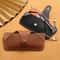 Portable PU Leather Glasses Case With Lanyard Retro Sunglasses Storage Pouch 5