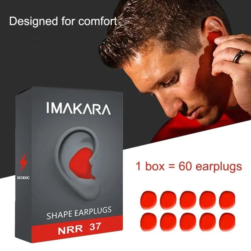 Moldable PU Noise Reduction Ear Plugs Set For Sleeping Snoring And Travel 0