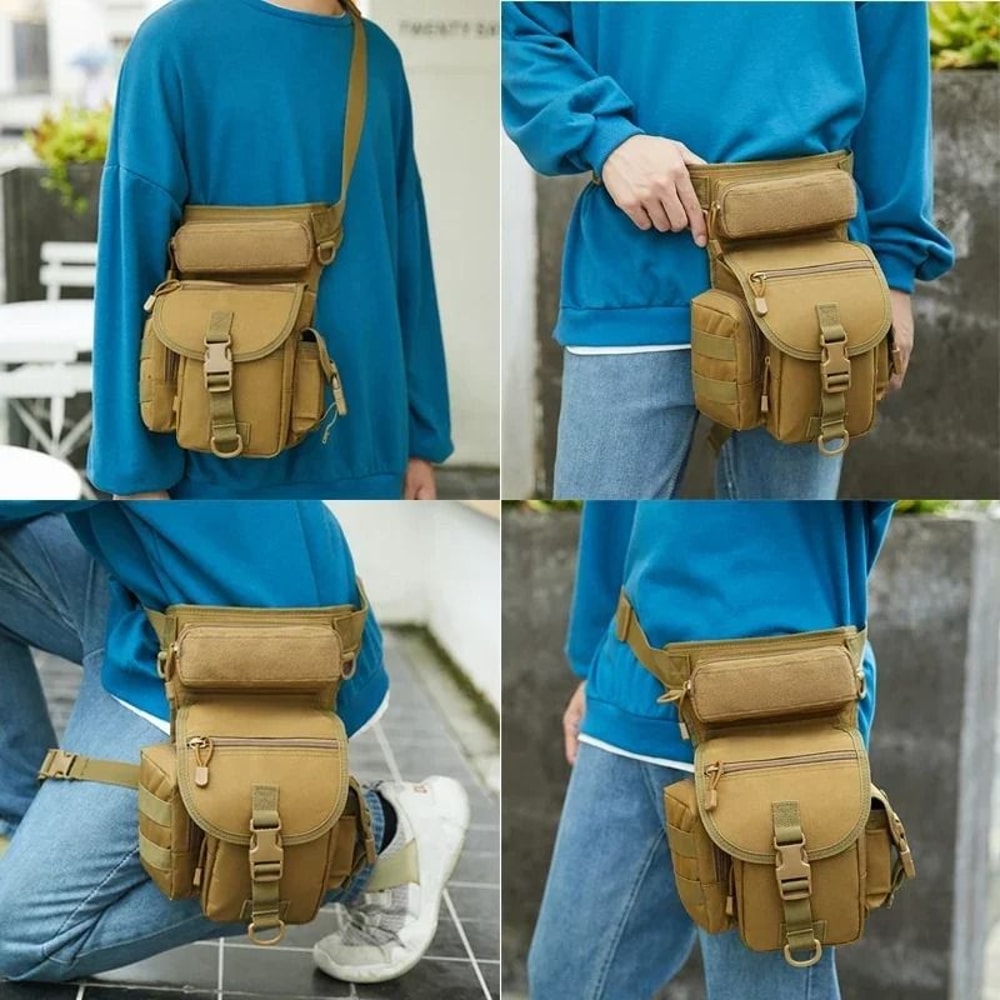 Nylon Tactical Drop Leg Bag Hiking Waist Pack For Men And Women Outdoor Sports 5