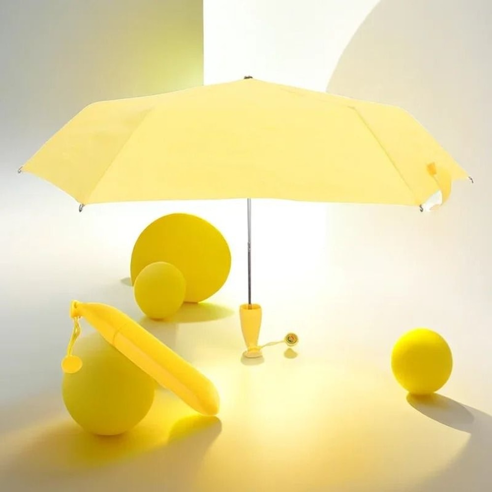 Banana Shaped Folding Umbrella Cute Windproof Mini Travel Umbrella Gift 2