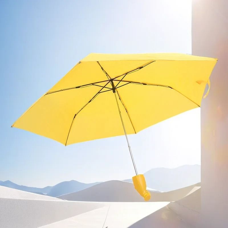 Banana Shaped Folding Umbrella Cute Windproof Mini Travel Umbrella Gift 3