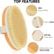 Natural Bristle Body Exfoliating Brush Wet And Dry Skin Scrub Bath Tool 5