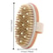 Natural Bristle Body Exfoliating Brush Wet And Dry Skin Scrub Bath Tool 7